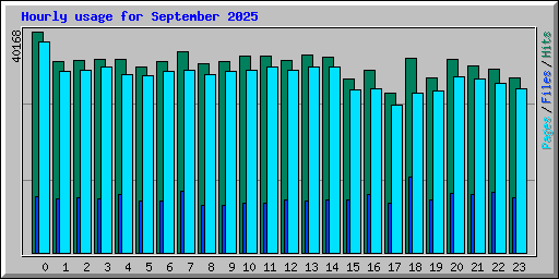 Hourly usage for September 2025