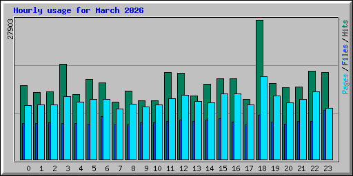 Hourly usage for March 2026